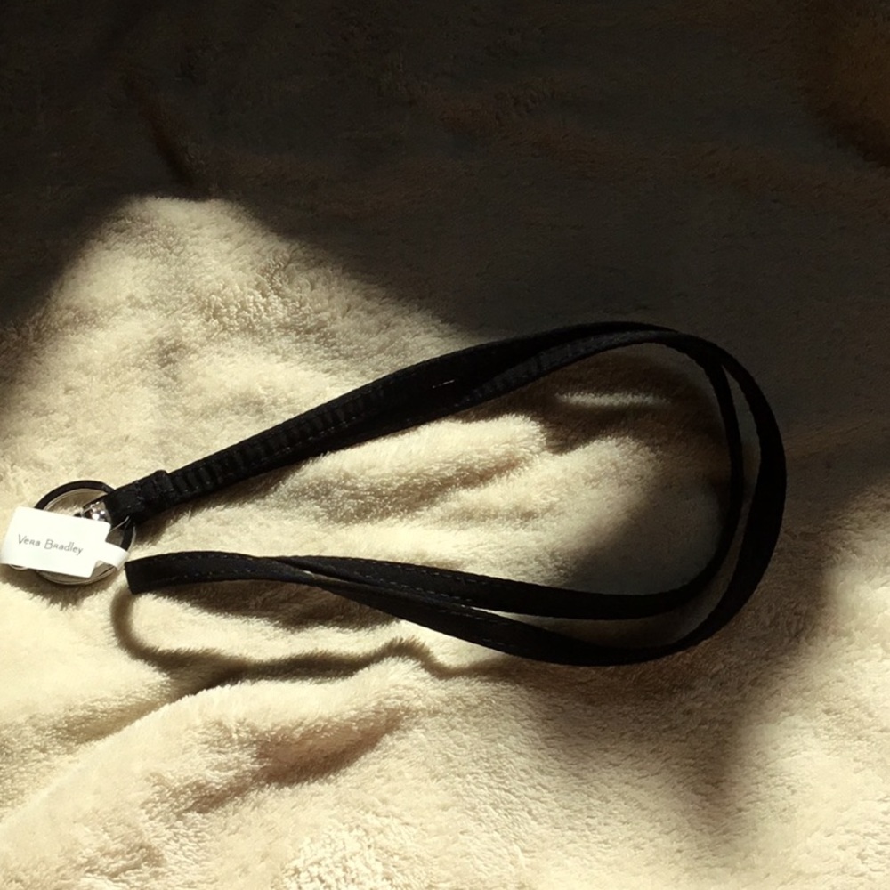 NWT Vera Bradley classic black lanyard